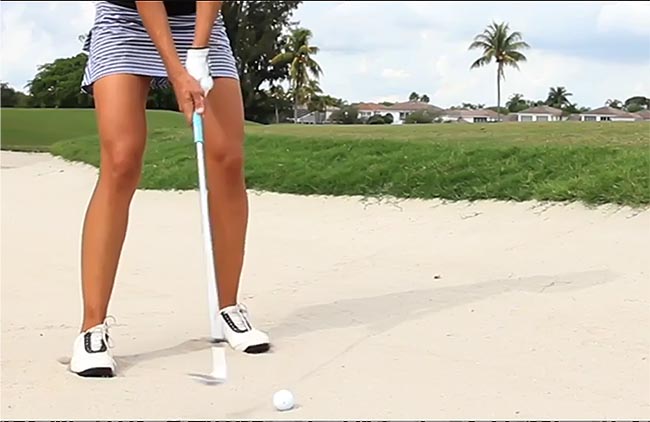 Veronica: aula para sair mais facilmente das bancas, com a golfista 